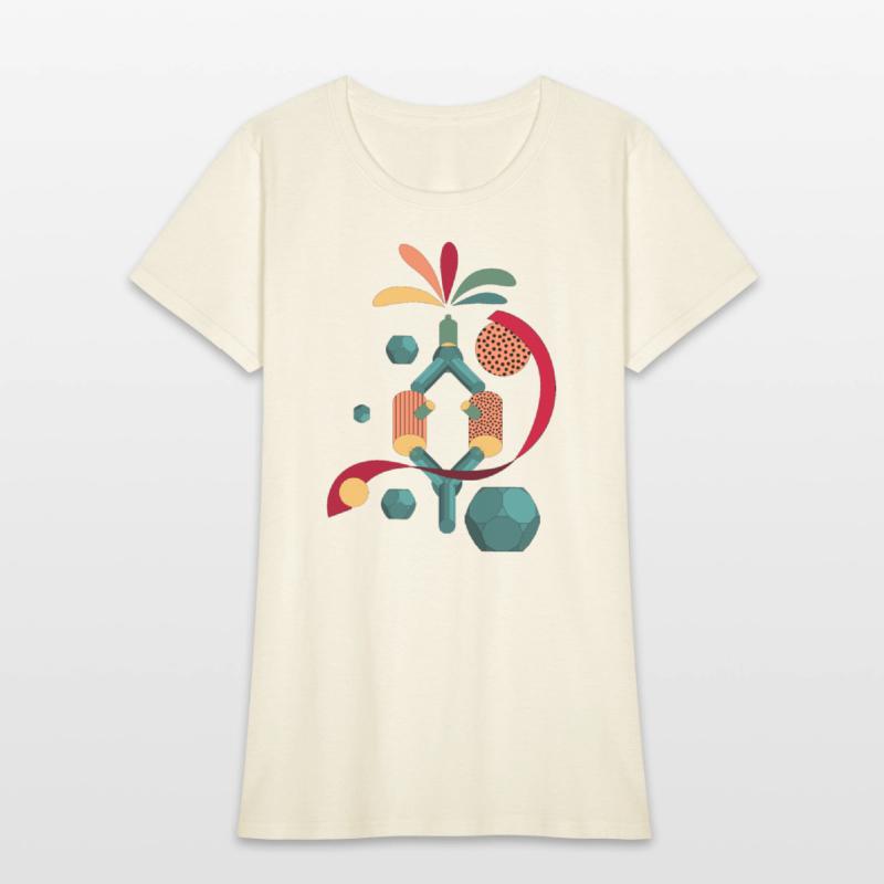 Geometric Whirl - Abstract Art T-Shirt Design