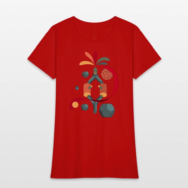 Geometric Whirl - Abstract Art T-Shirt Design