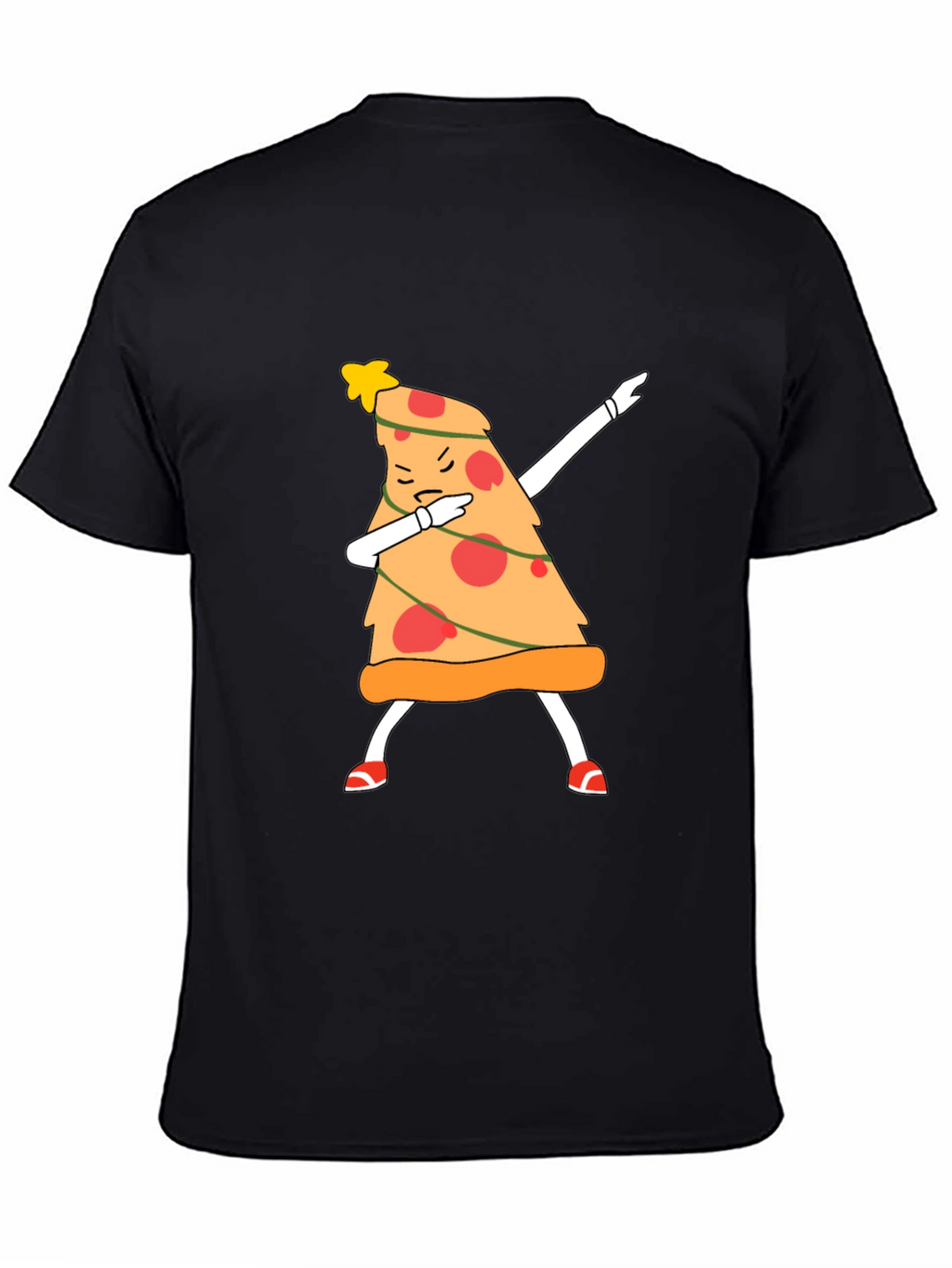 Dabbing Pizza Slice Christmas Tree T-Shirt