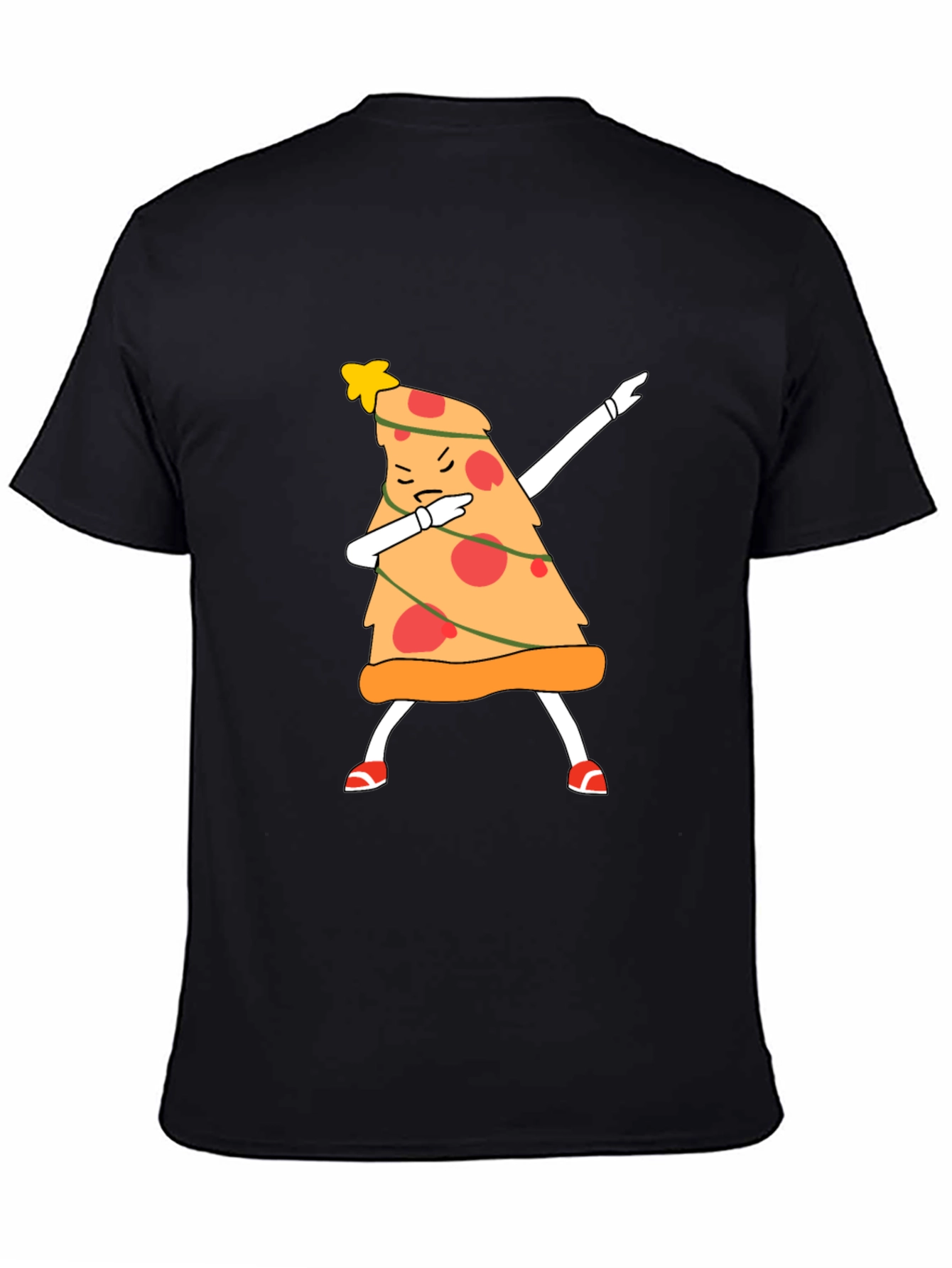 Dabbing Pizza Slice Christmas Tree T-Shirt