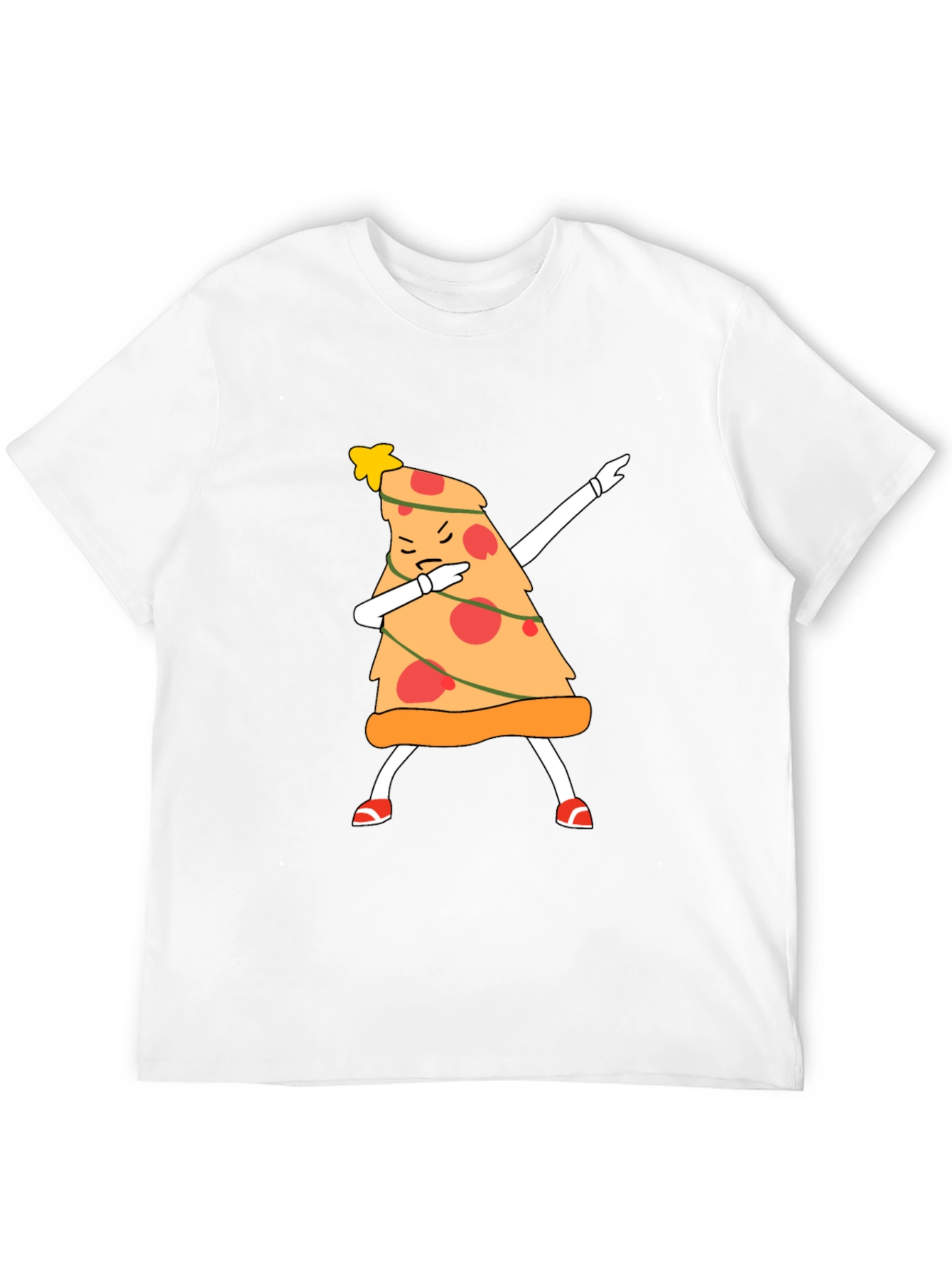 Dabbing Pizza Slice Christmas Tree T-Shirt