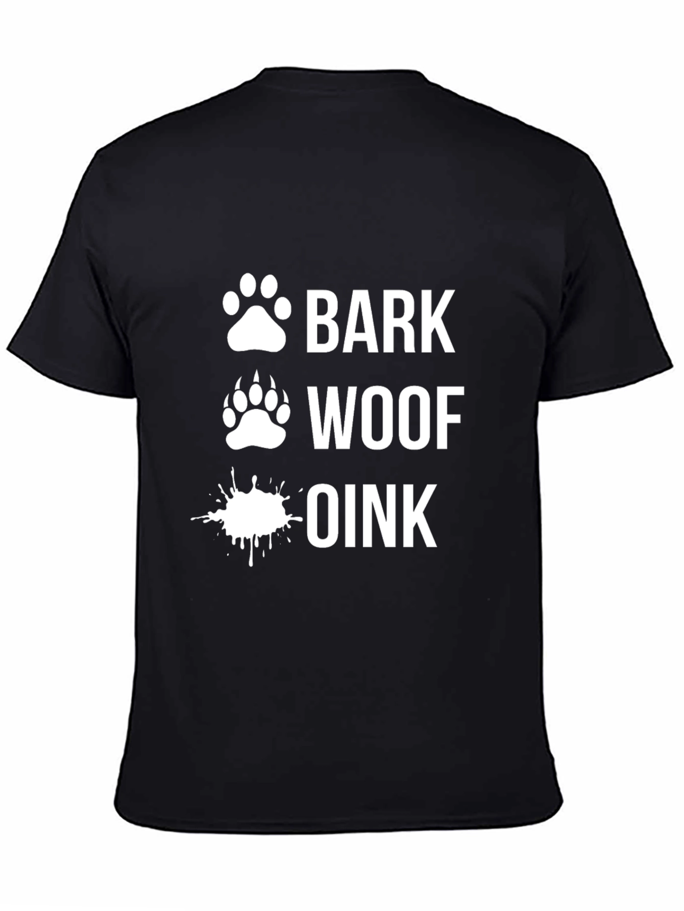 Bark Woof Oink Funny Graphic Tee - Animal Sound Shirt