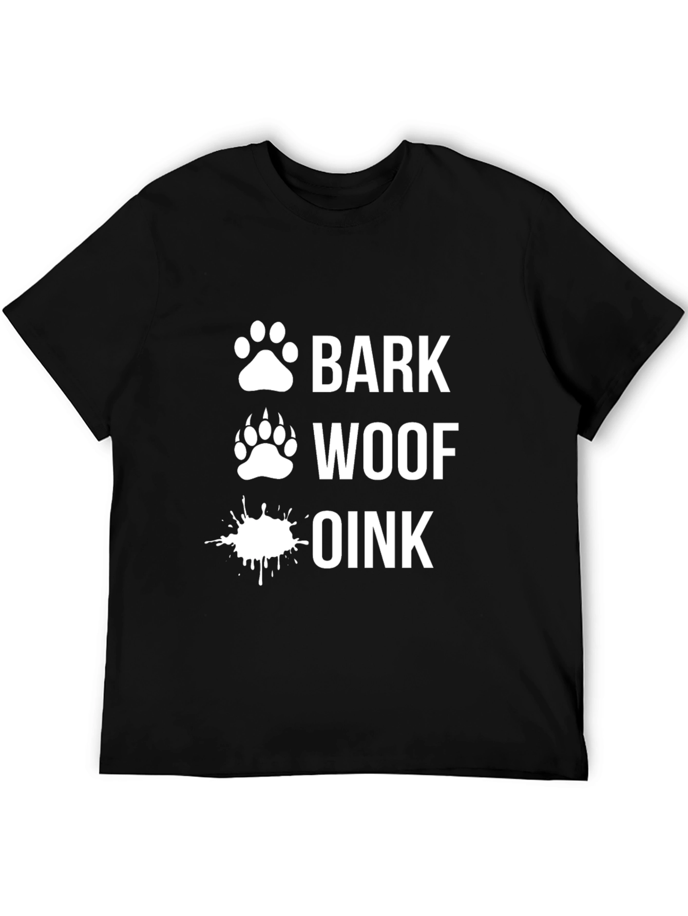Bark Woof Oink Funny Graphic Tee - Animal Sound Shirt