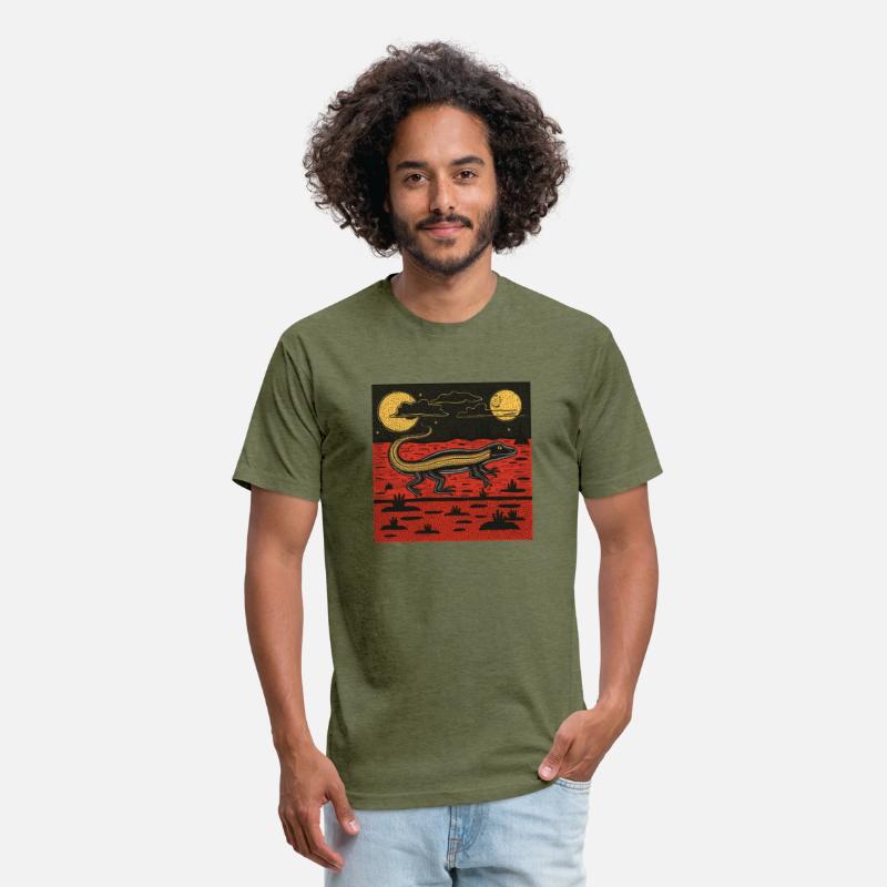 Giant Lizard Running Across The Australian Outback