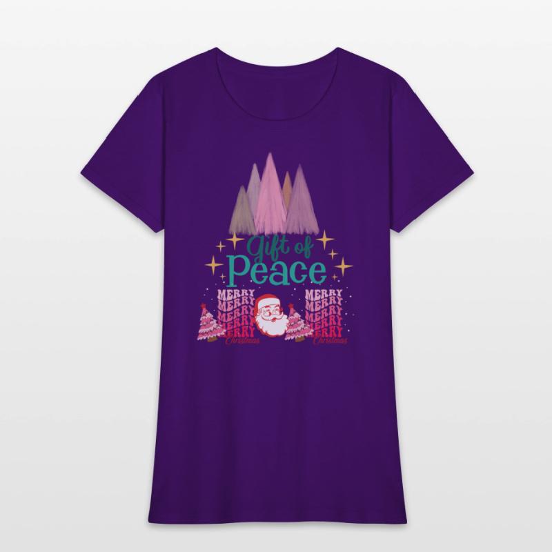 Gift of peace Merry Christmas vintage deep navy