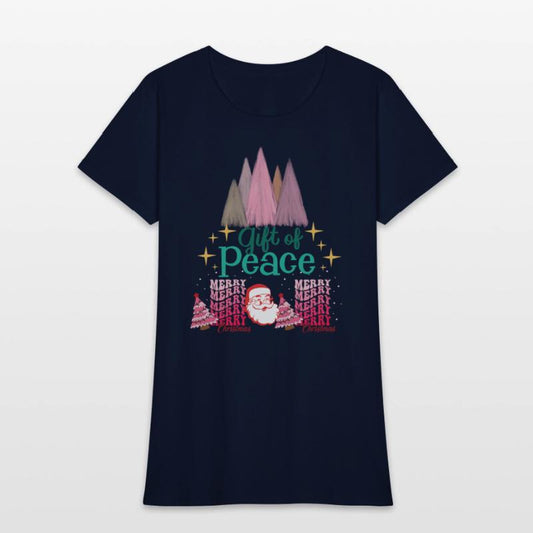 Gift of peace Merry Christmas vintage deep navy