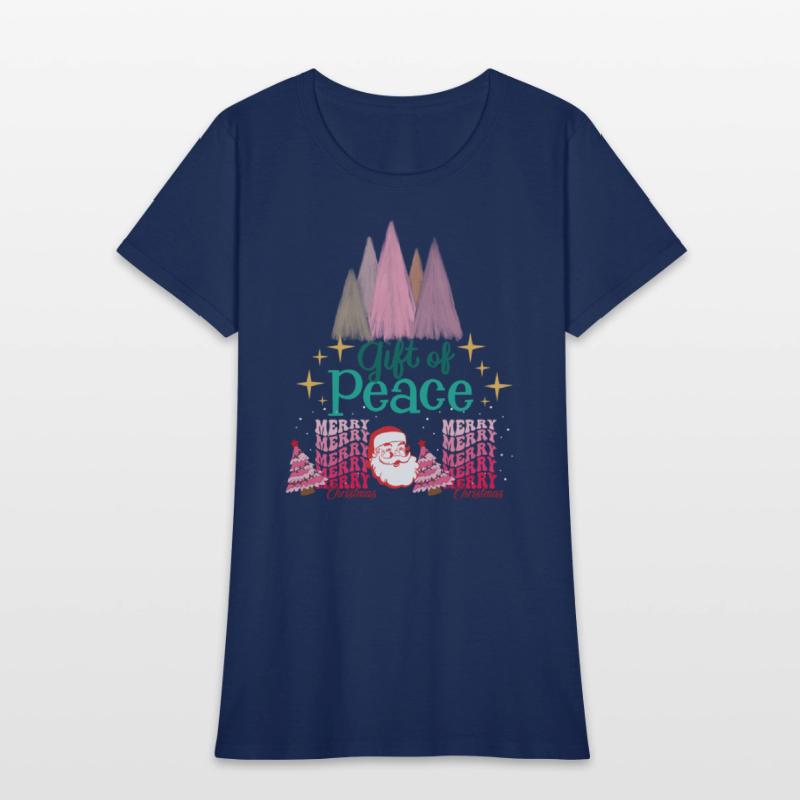Gift of peace Merry Christmas vintage deep navy