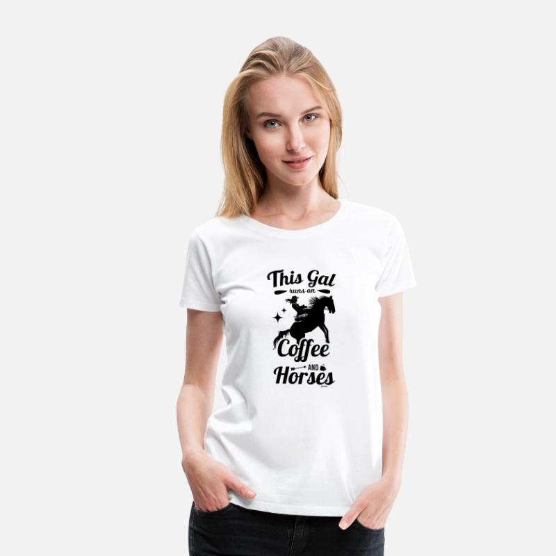 Girls riding coffee horse mother gift