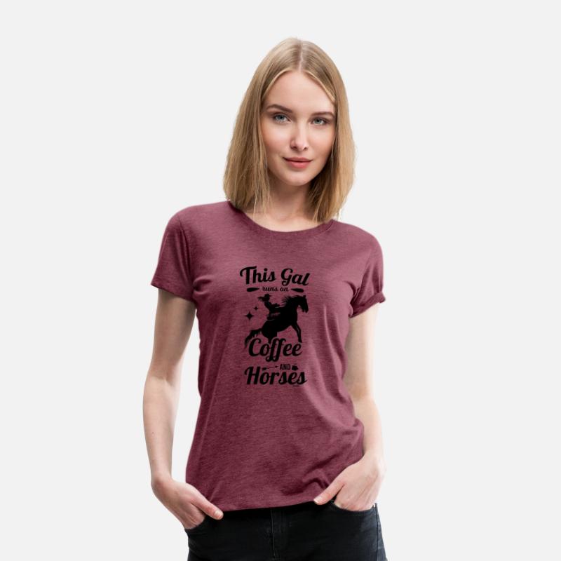 Girls riding coffee horse mother gift
