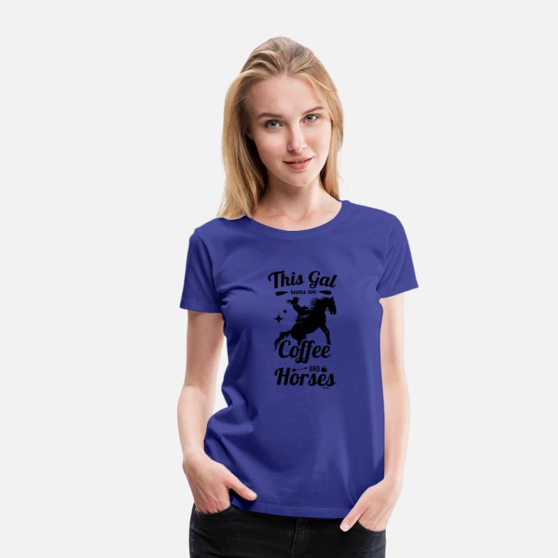 Girls riding coffee horse mother gift