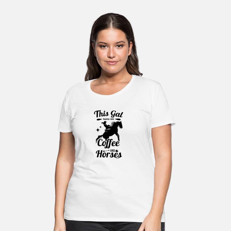 Girls riding coffee horse mother gift
