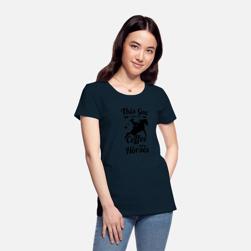 Girls riding coffee horse mother gift
