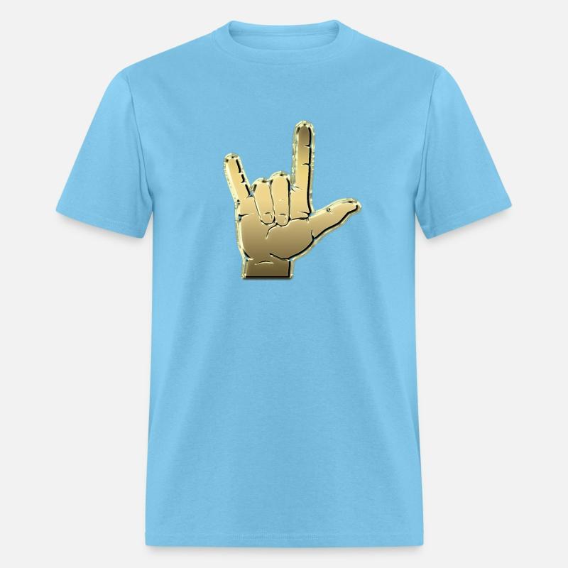 Gold ASL for I Love You