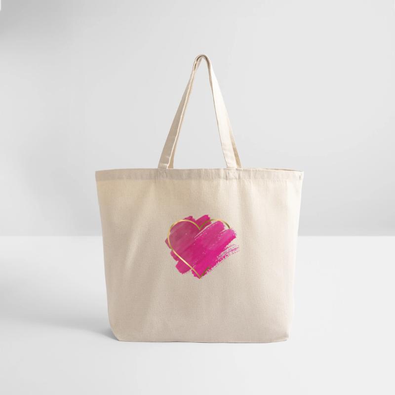 Golden heart with brushstrokes