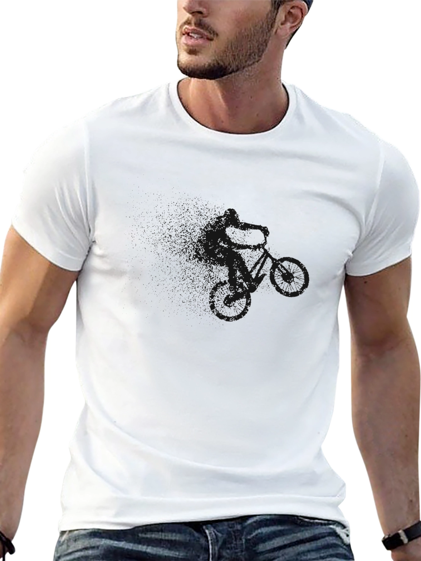 Mens Classic Black Crew Neck T-Shirt