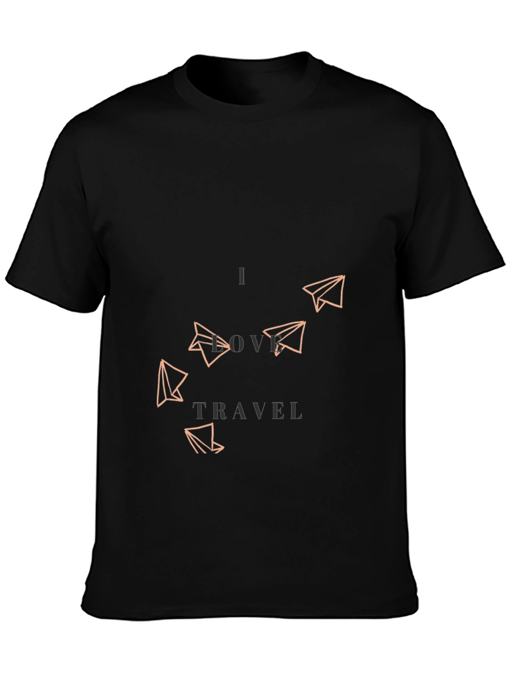 I Love Travel Graphic Tee - Black