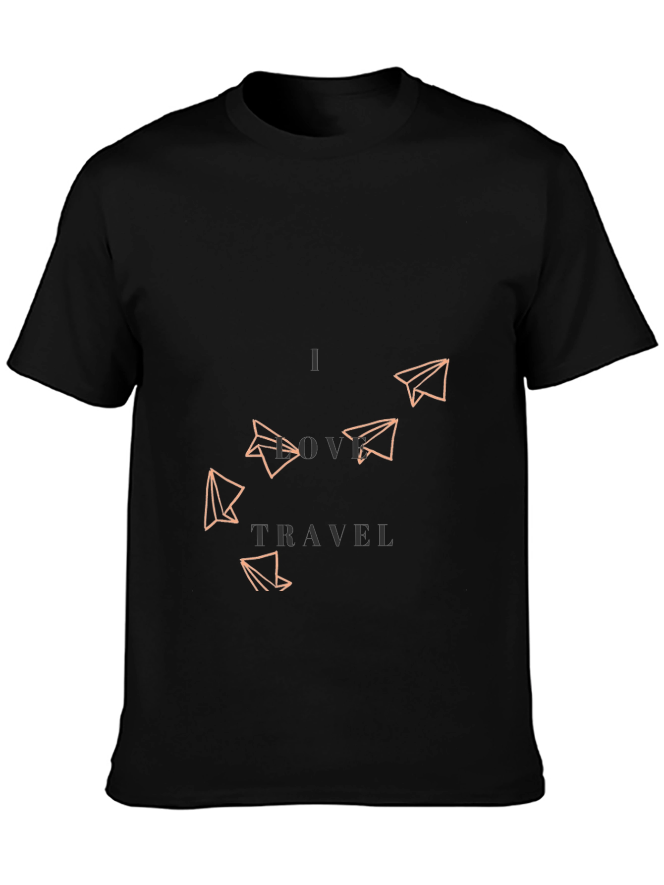 I Love Travel Graphic Tee - Black