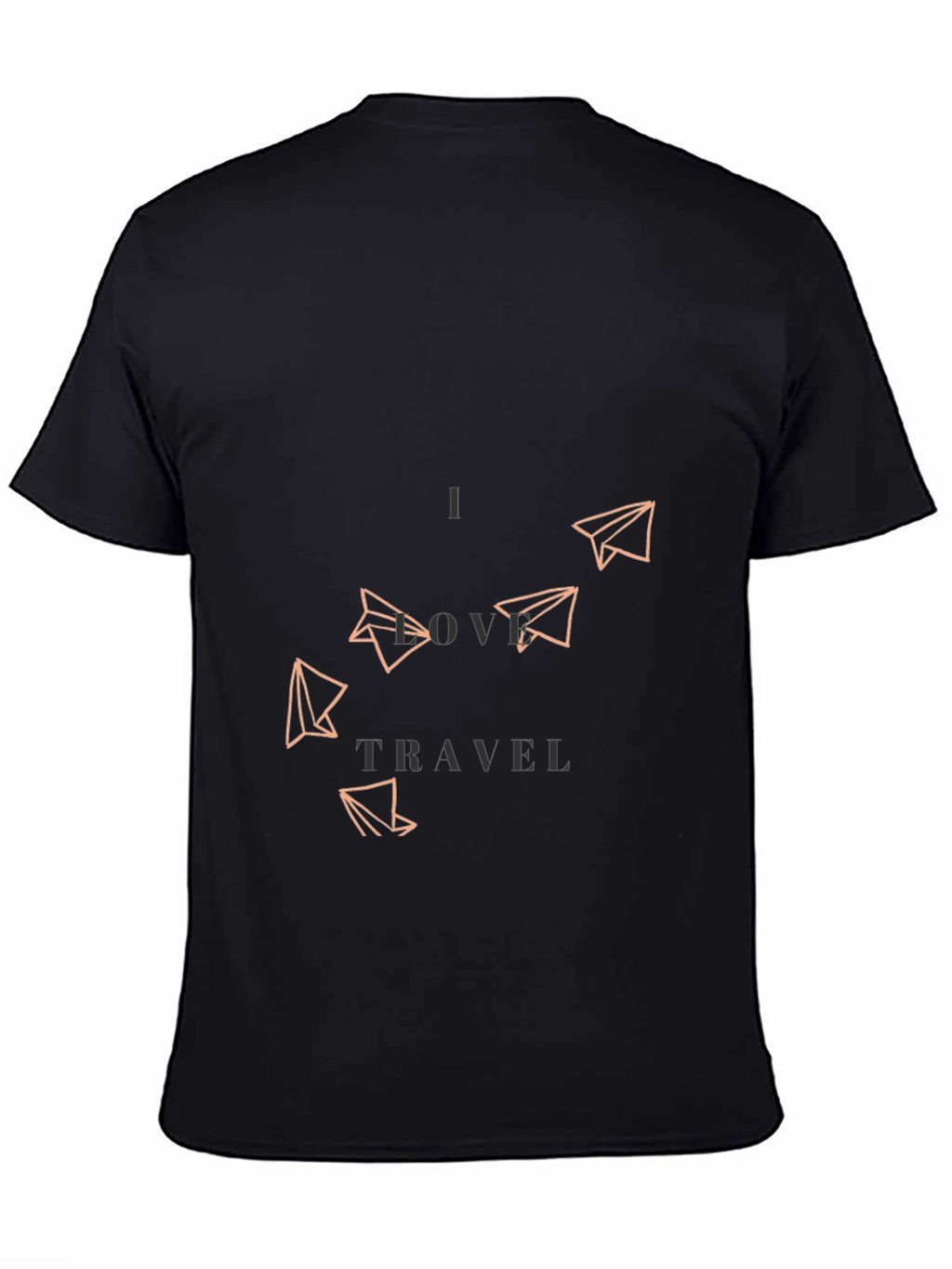 I Love Travel Graphic Tee - Black