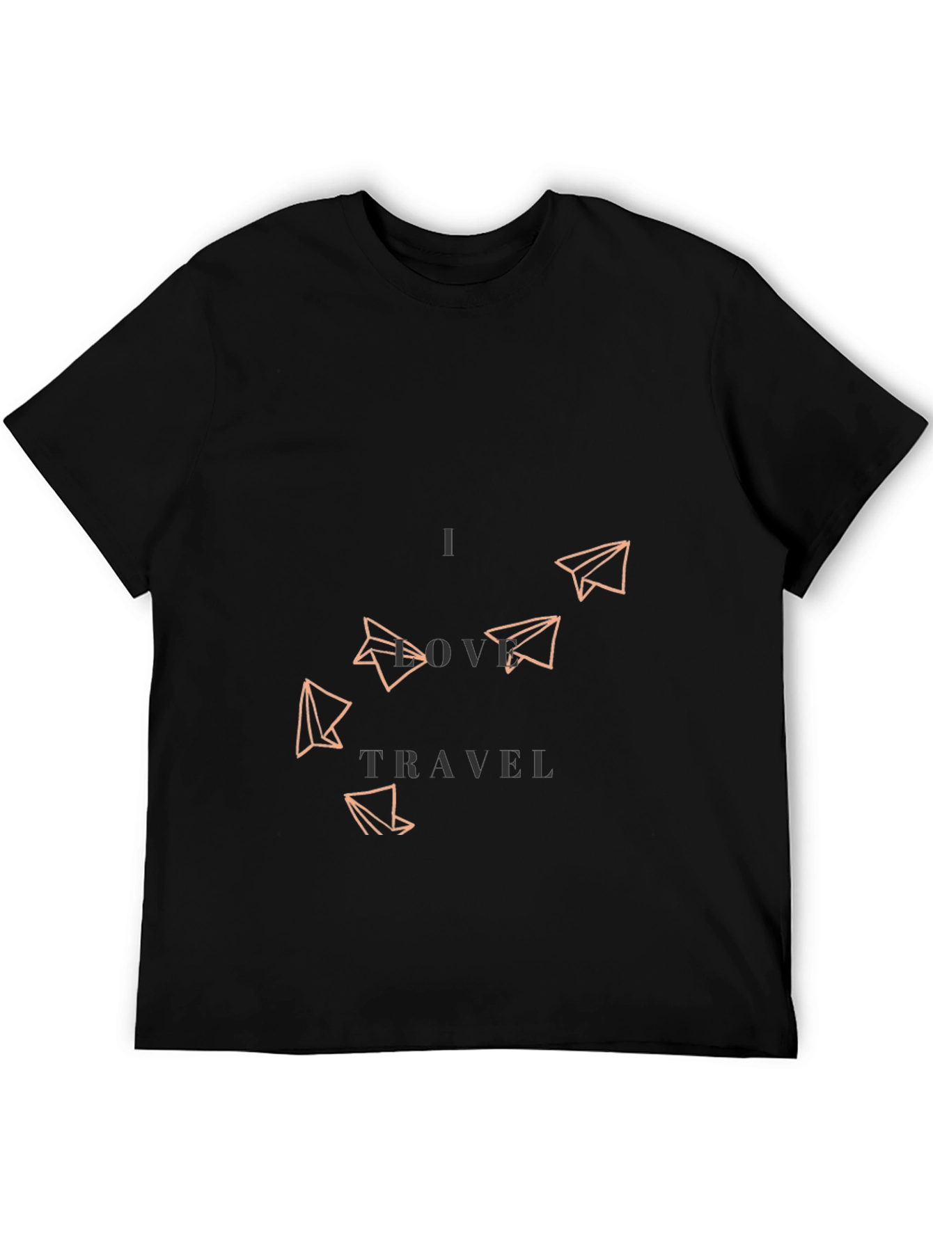 I Love Travel Graphic Tee - Black
