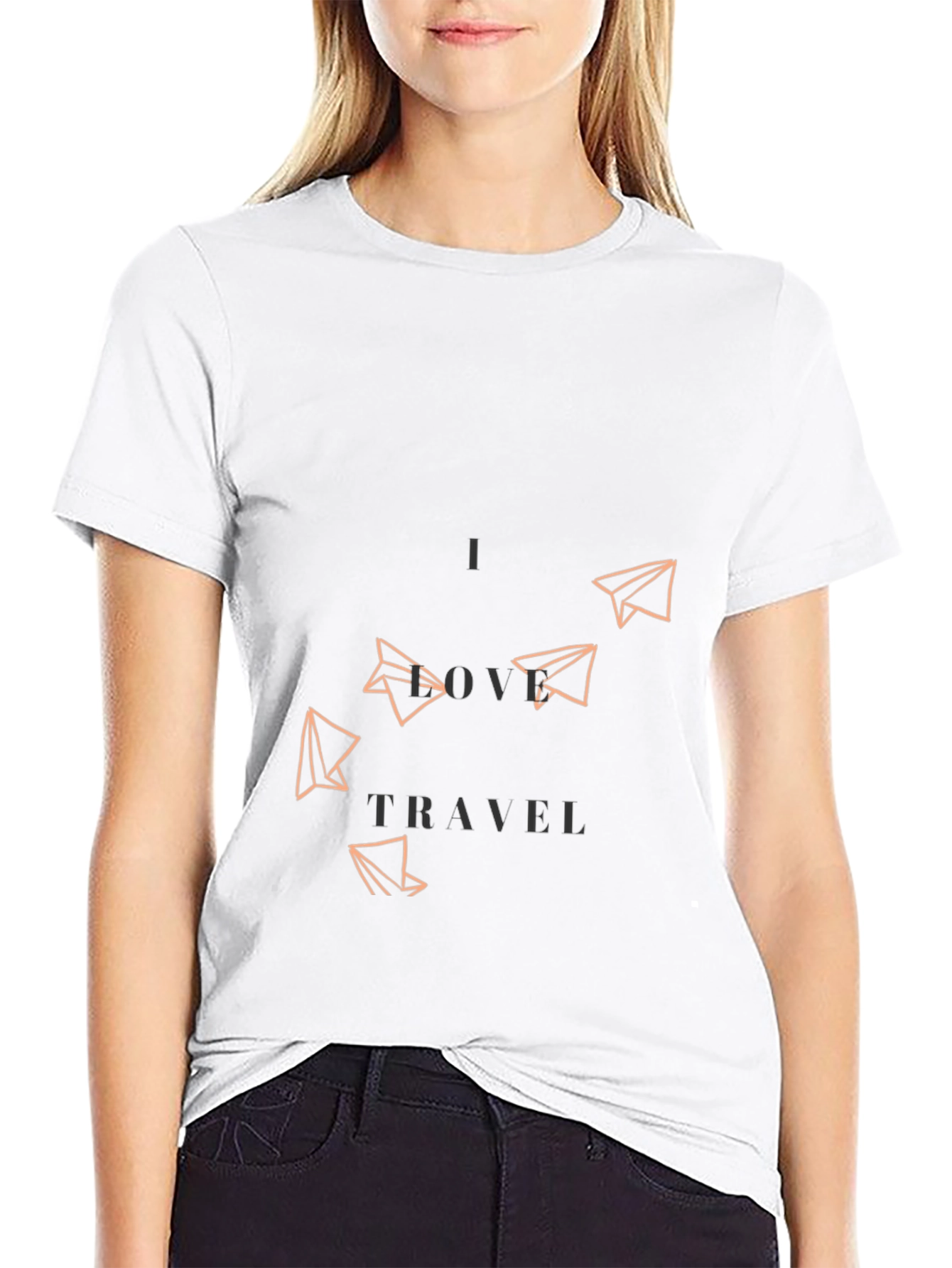 I Love Travel Graphic Tee - Black