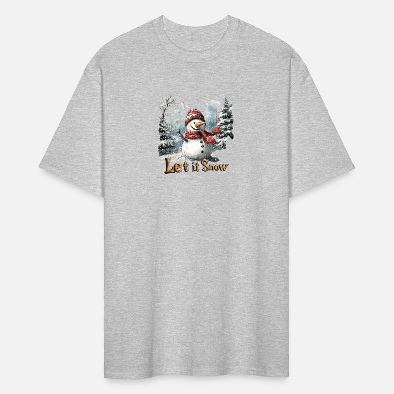 Greetings in the winter, with fresh snow on a men'