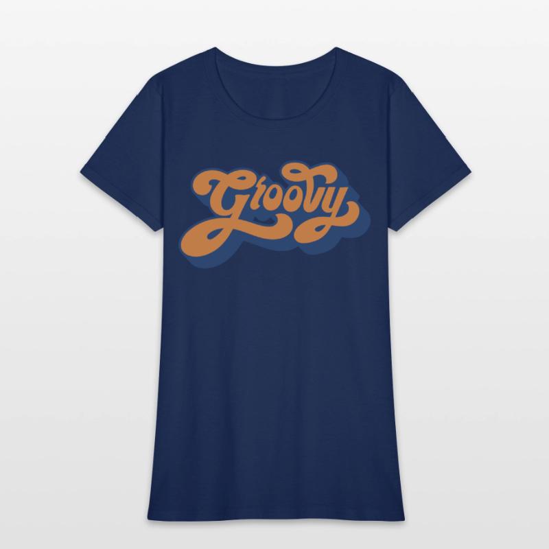 Groovy. Orange Funky Vintage