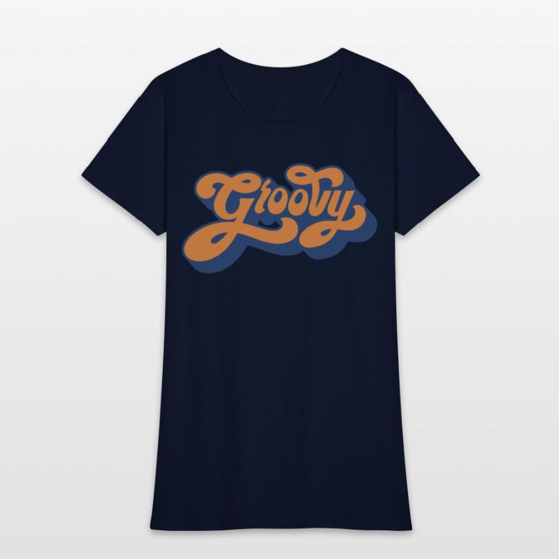 Groovy. Orange Funky Vintage