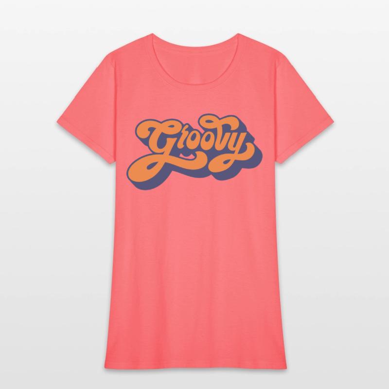 Groovy. Orange Funky Vintage