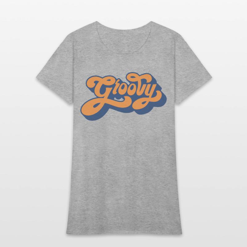 Groovy. Orange Funky Vintage