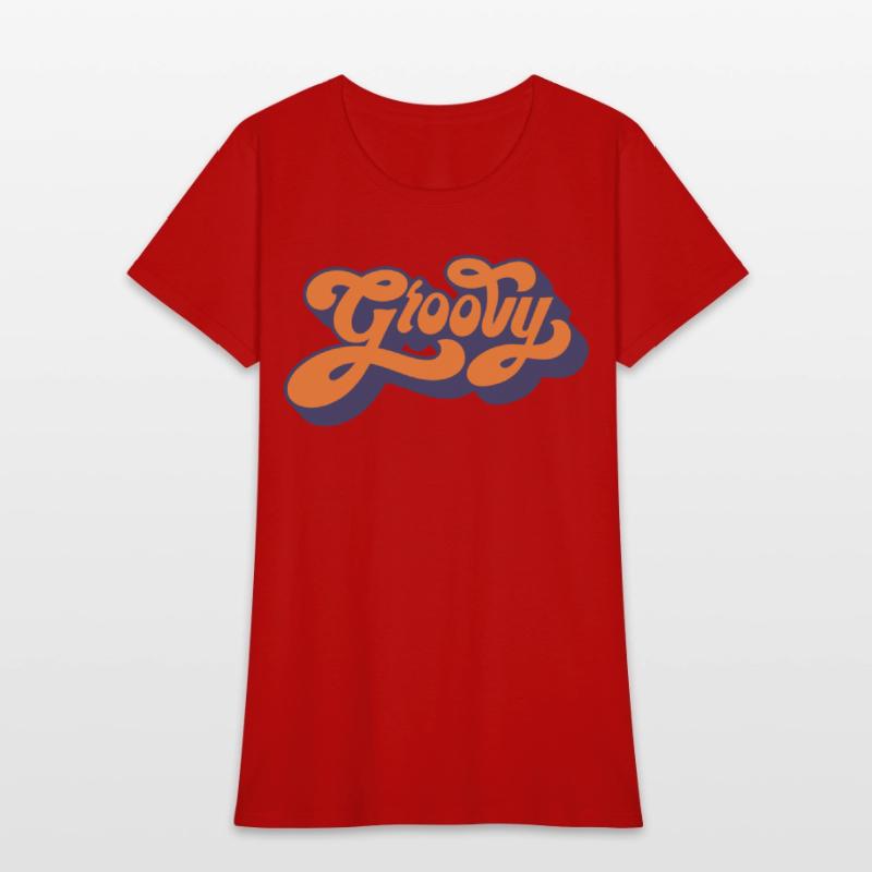 Groovy. Orange Funky Vintage