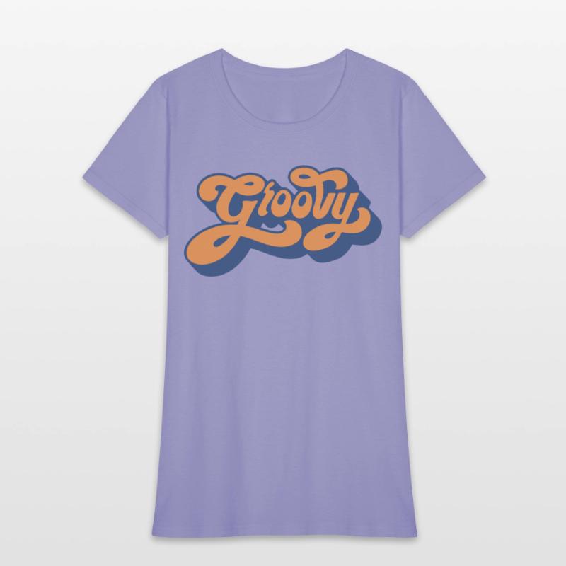 Groovy. Orange Funky Vintage