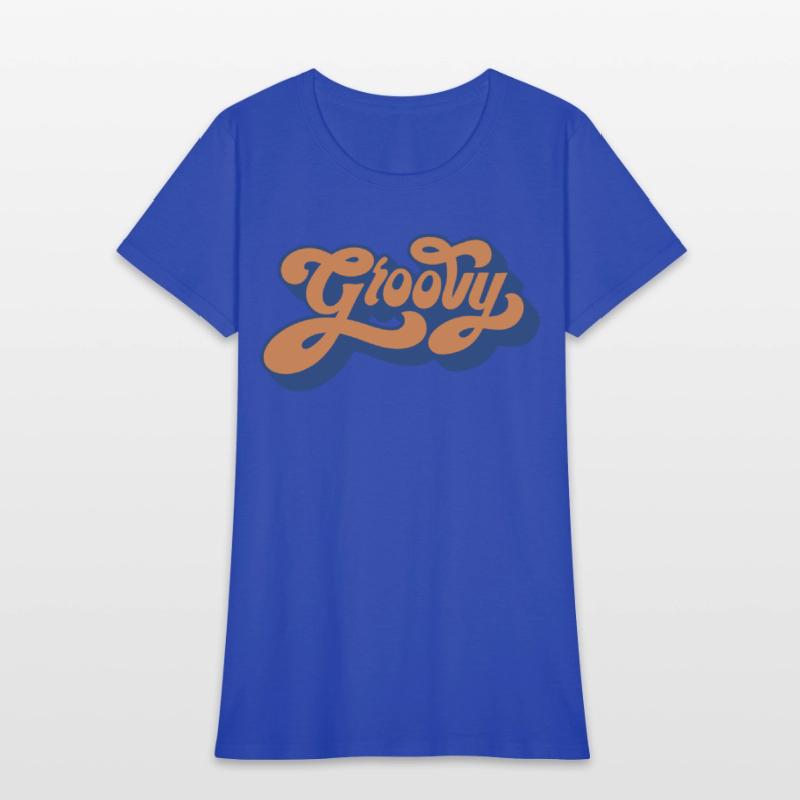 Groovy. Orange Funky Vintage