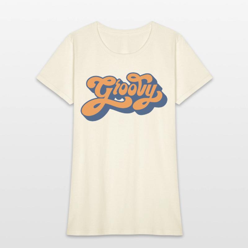 Groovy. Orange Funky Vintage
