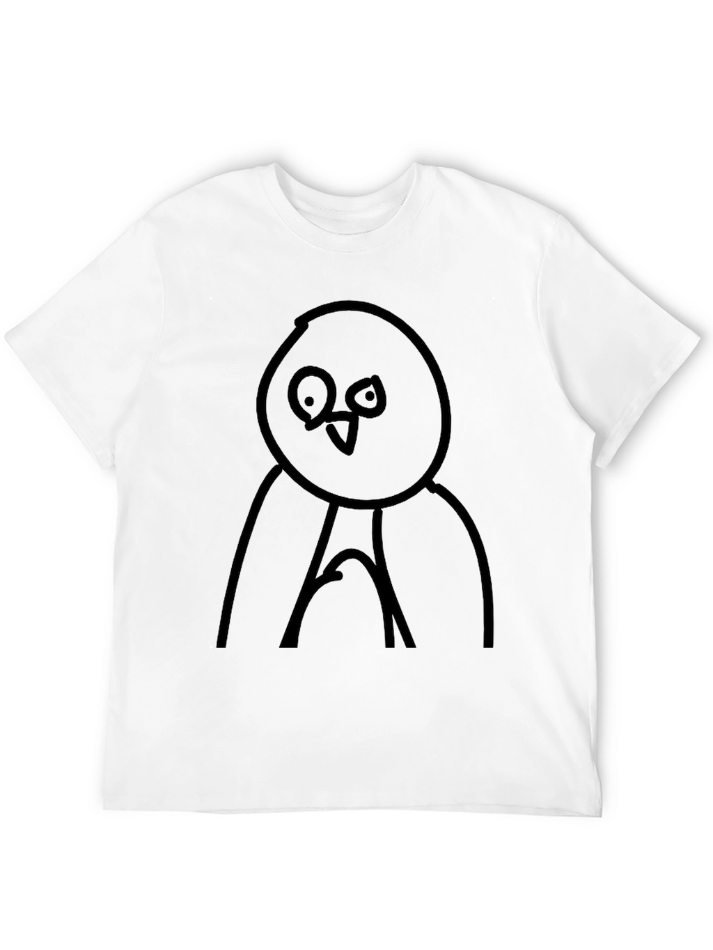 Abstract Bird Graphic Tee - Mens Black Casual Shirt