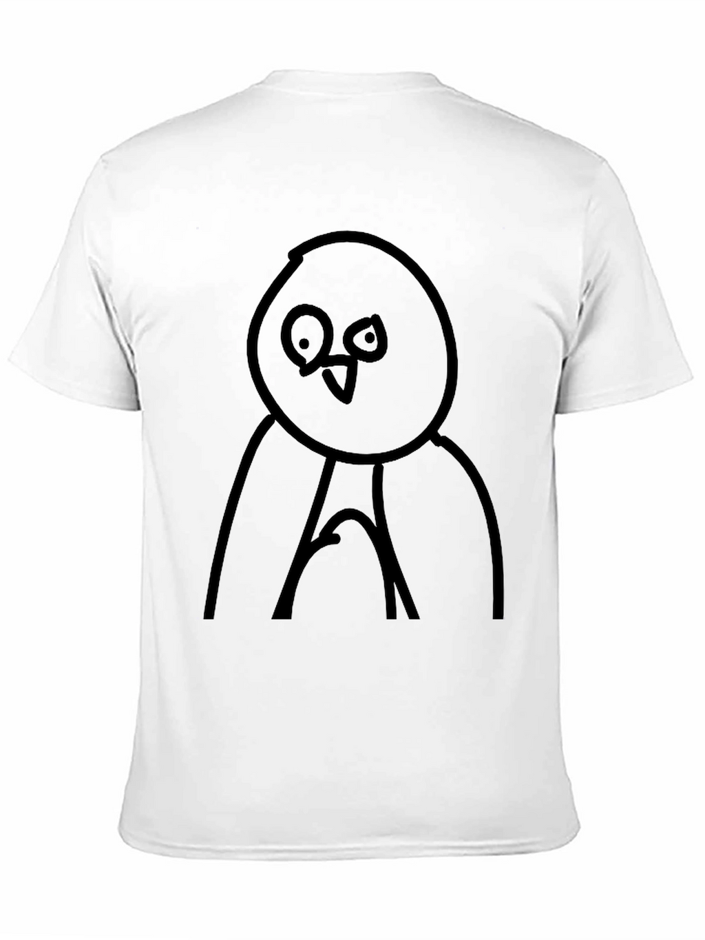 Abstract Bird Graphic Tee - Mens Black Casual Shirt