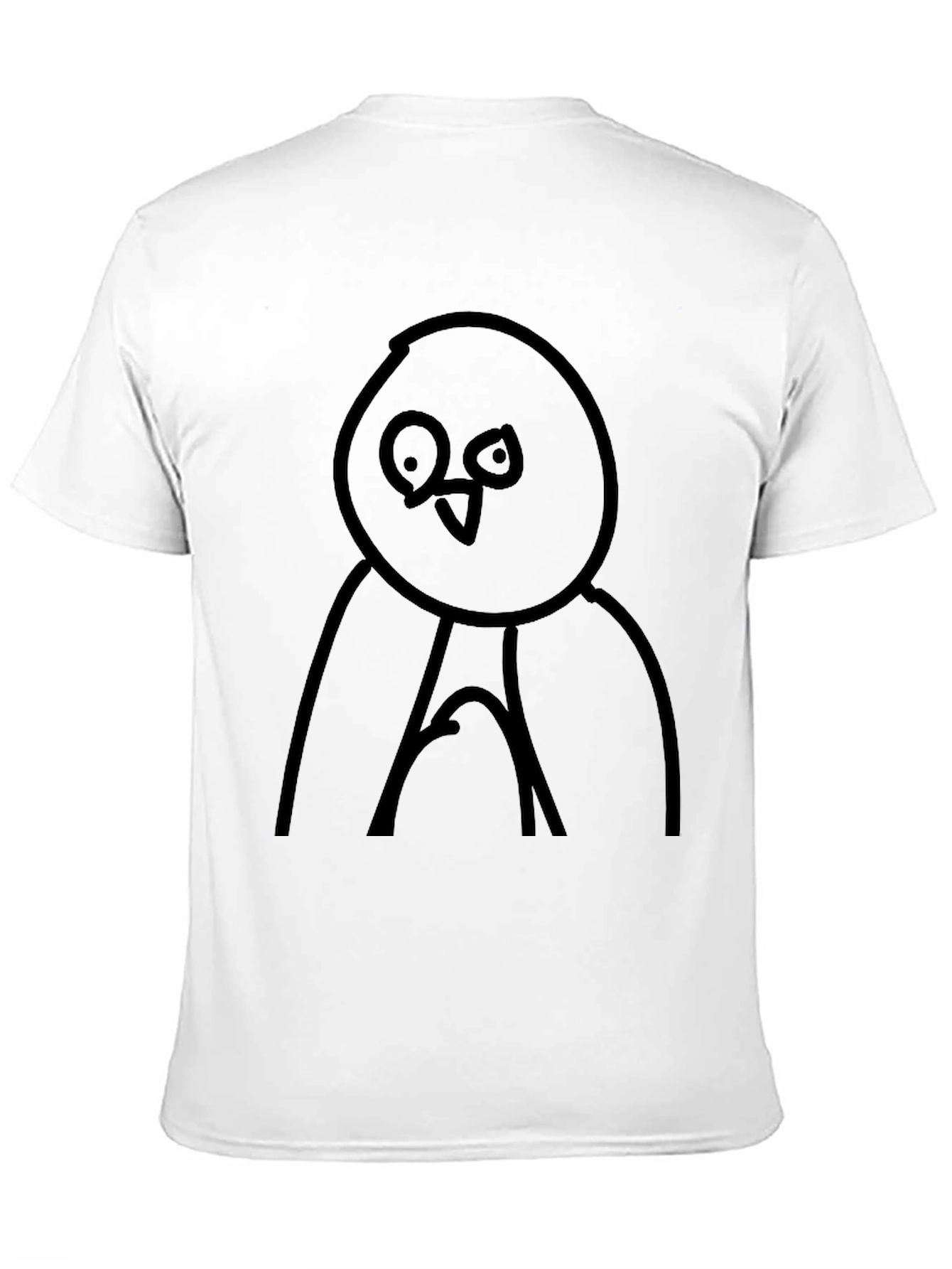 Abstract Bird Graphic Tee - Mens Black Casual Shirt