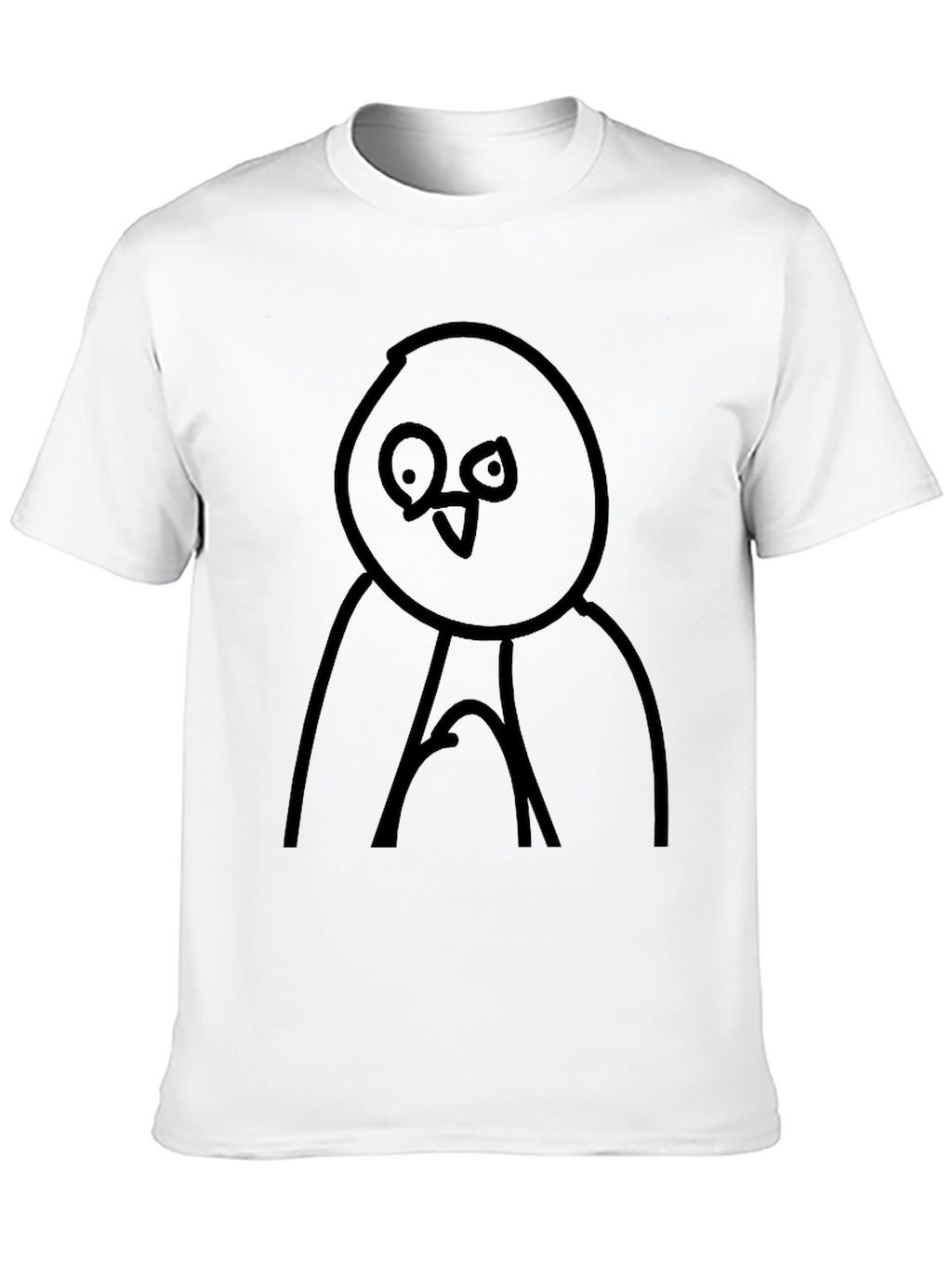Abstract Bird Graphic Tee - Mens Black Casual Shirt