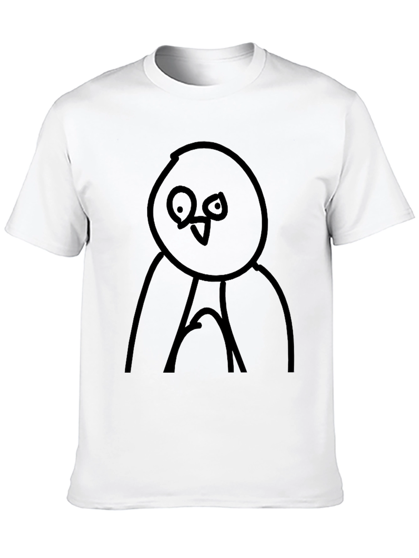 Abstract Bird Graphic Tee - Mens Black Casual Shirt