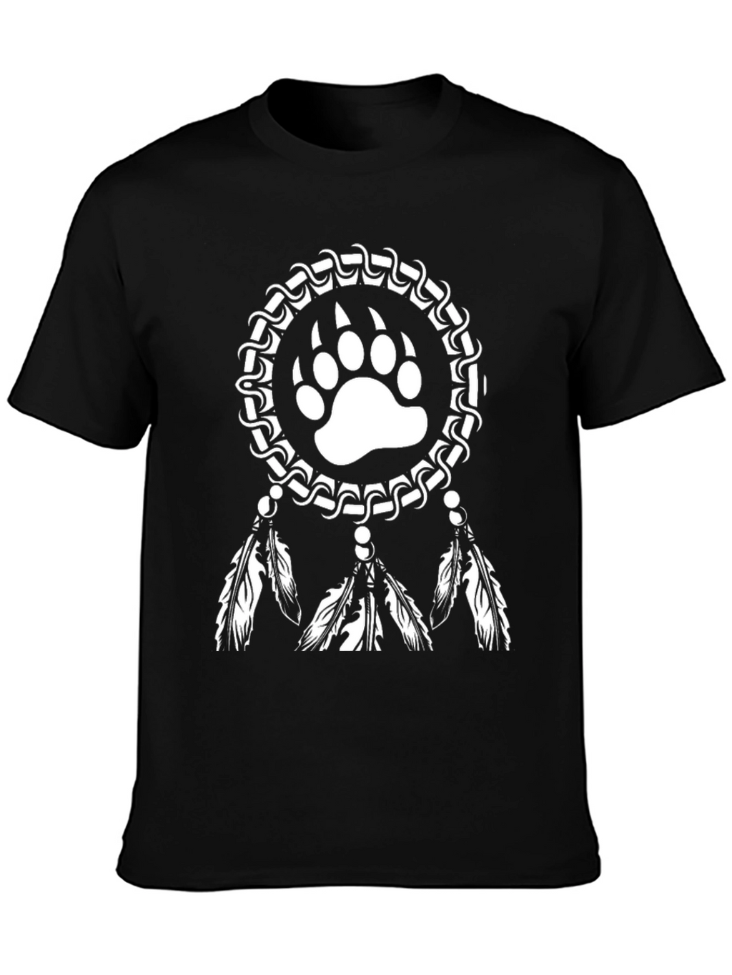 Bear Paw Dreamcatcher Graphic T-Shirt