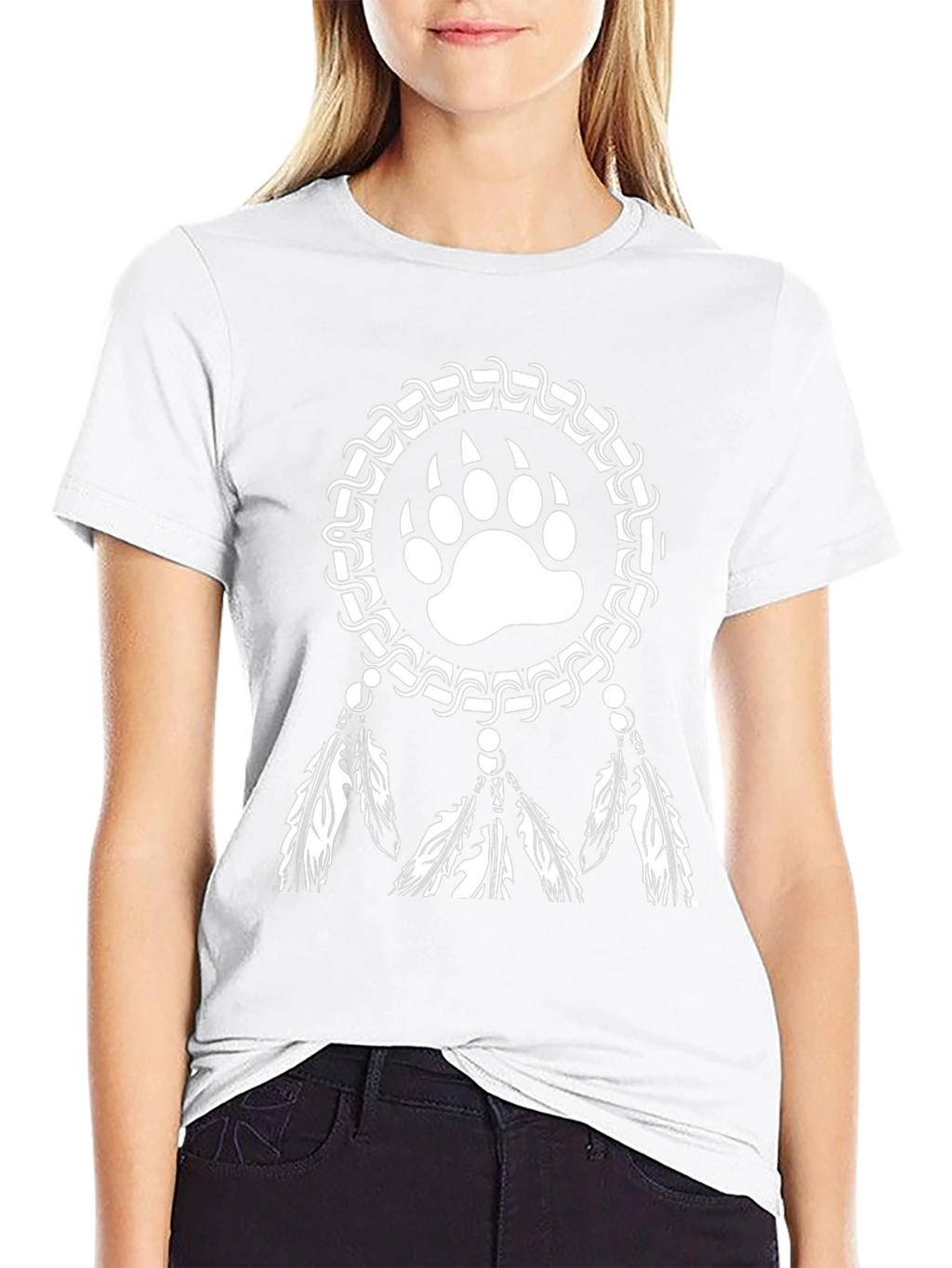 Bear Paw Dreamcatcher Graphic T-Shirt