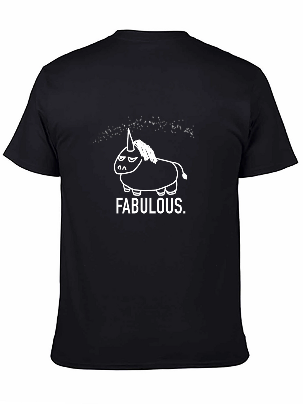 Fabulous Grumpy Unicorn Black T-Shirt