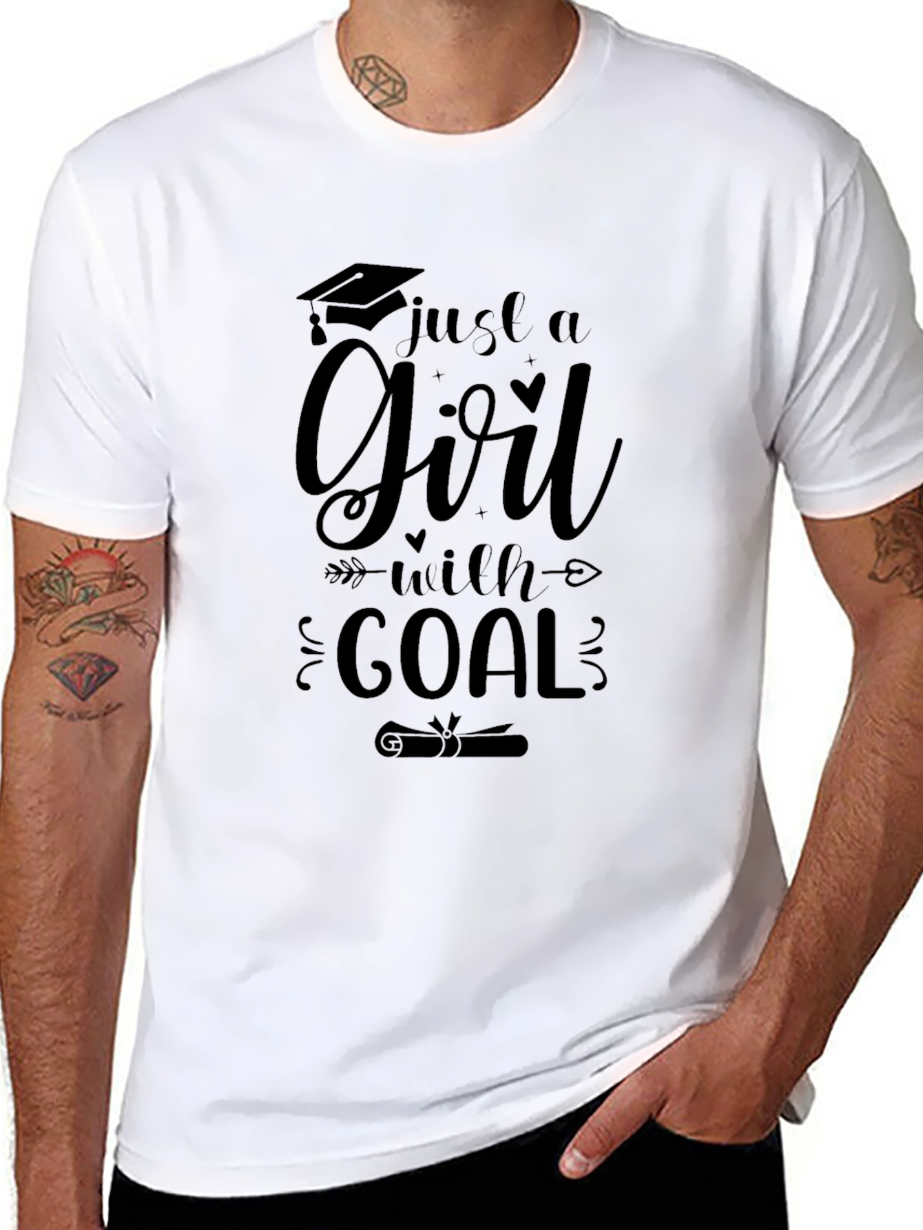 Just a Girl with a Goal T-Shirt Graduation Gift