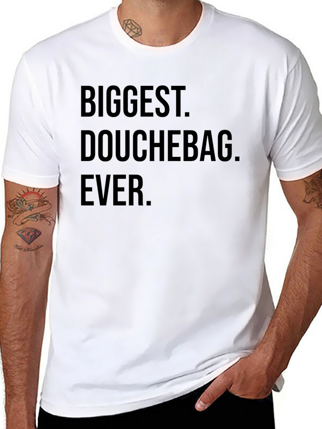 Biggest Douchebag Ever Black T-Shirt