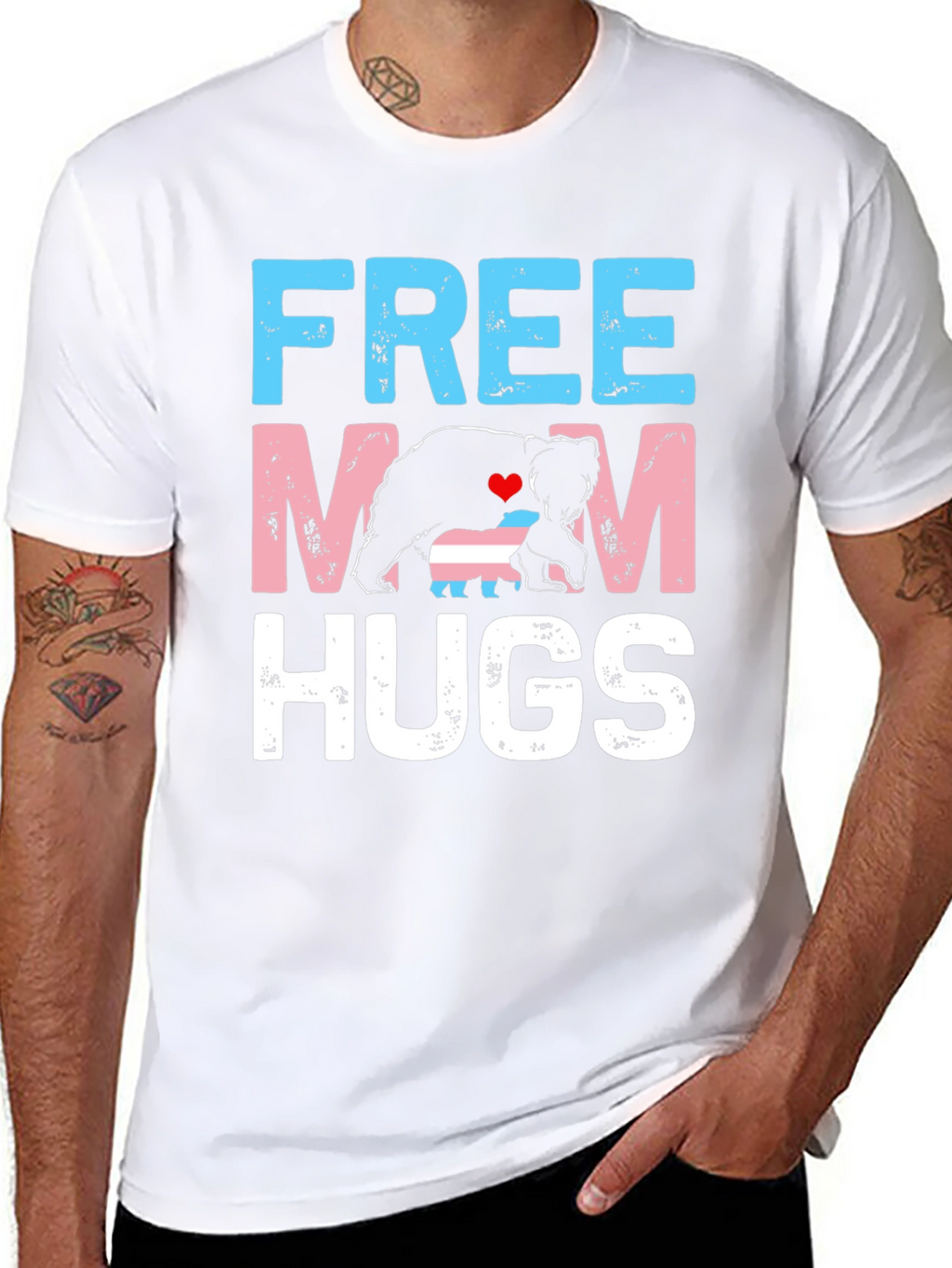 Free Mom Hugs Transgender Bear T-Shirt