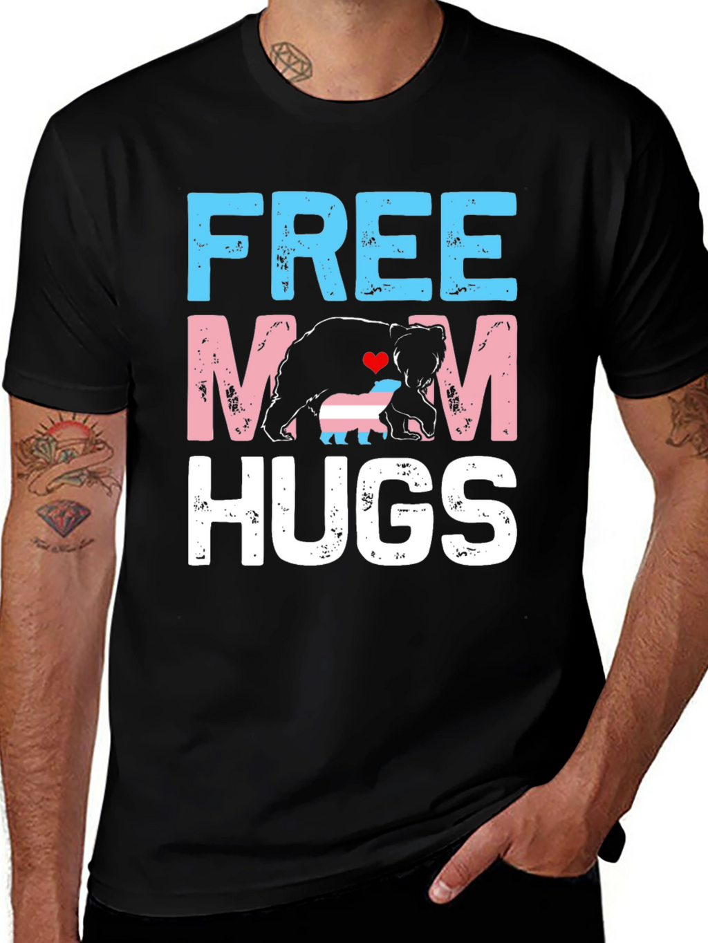 Free Mom Hugs Transgender Bear T-Shirt