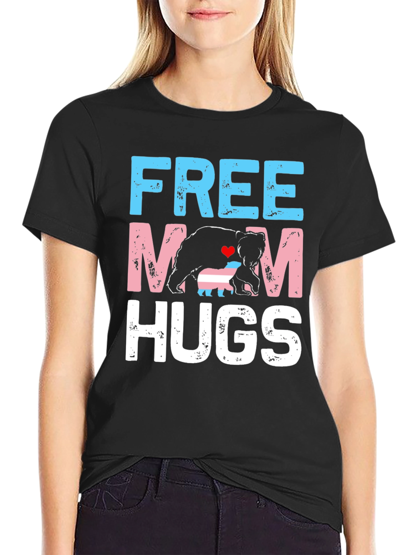 Free Mom Hugs Transgender Bear T-Shirt