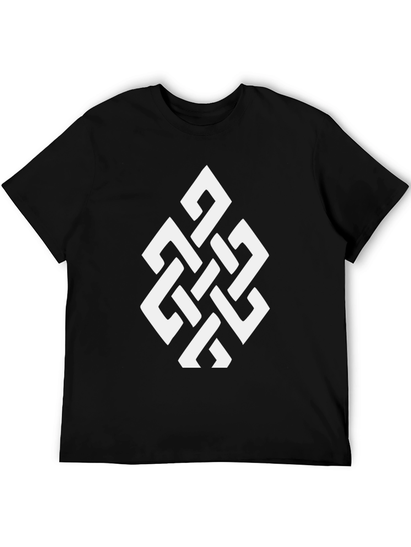 Geometric Knot Black T-Shirt