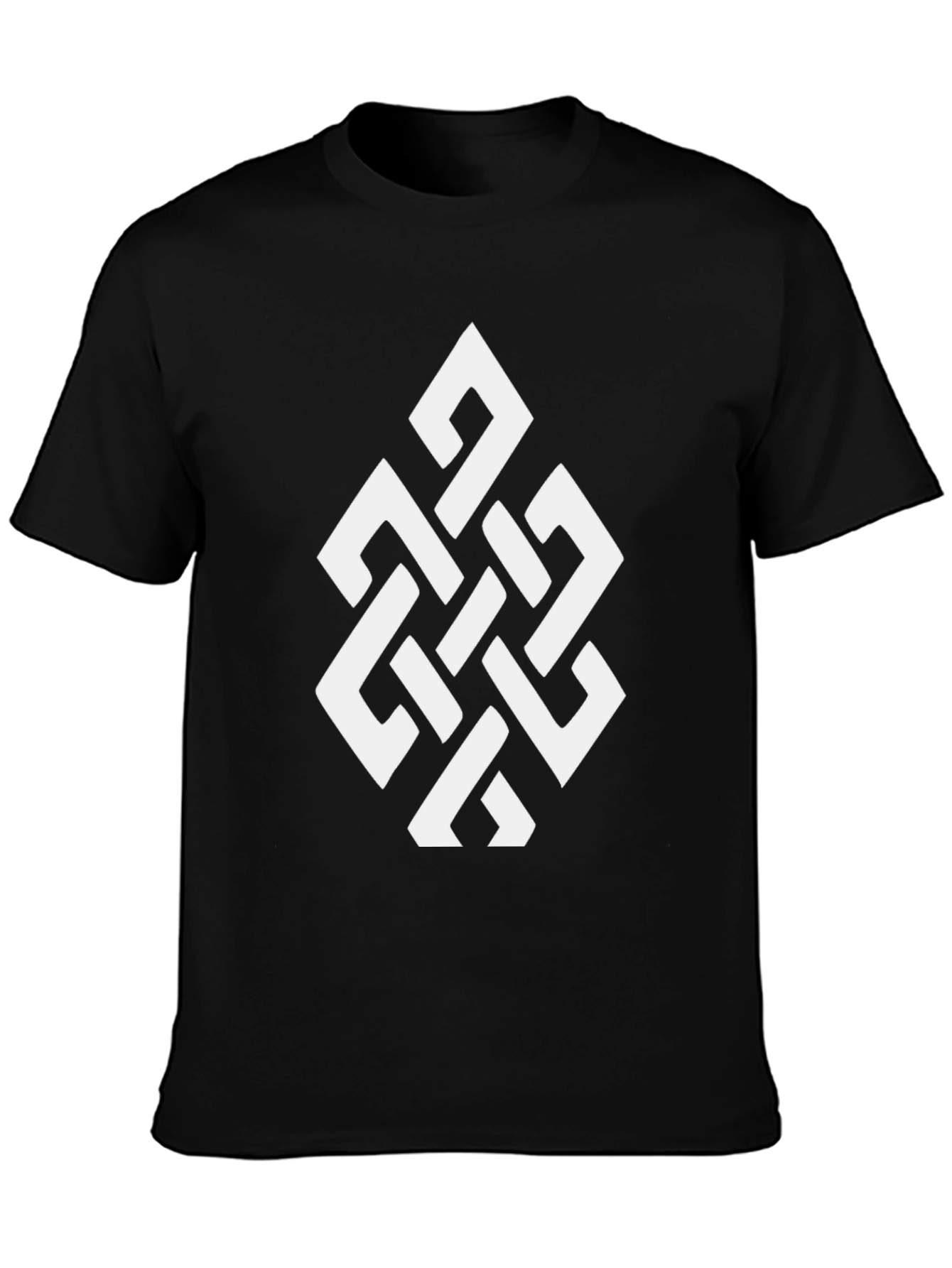 Geometric Knot Black T-Shirt