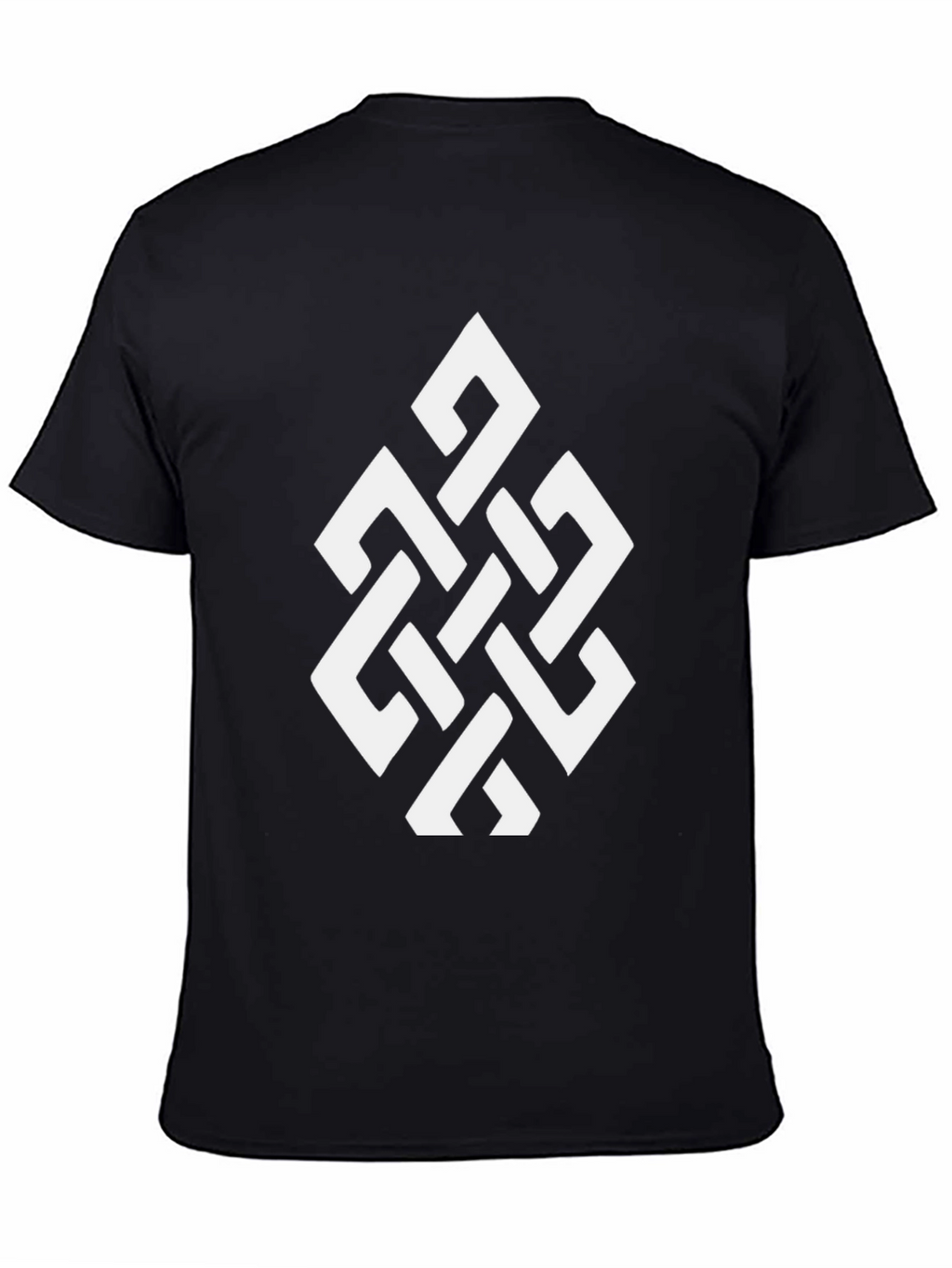 Geometric Knot Black T-Shirt