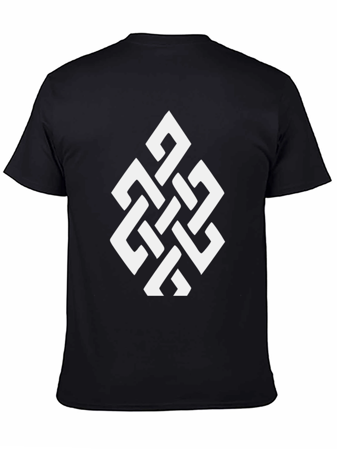 Geometric Knot Black T-Shirt